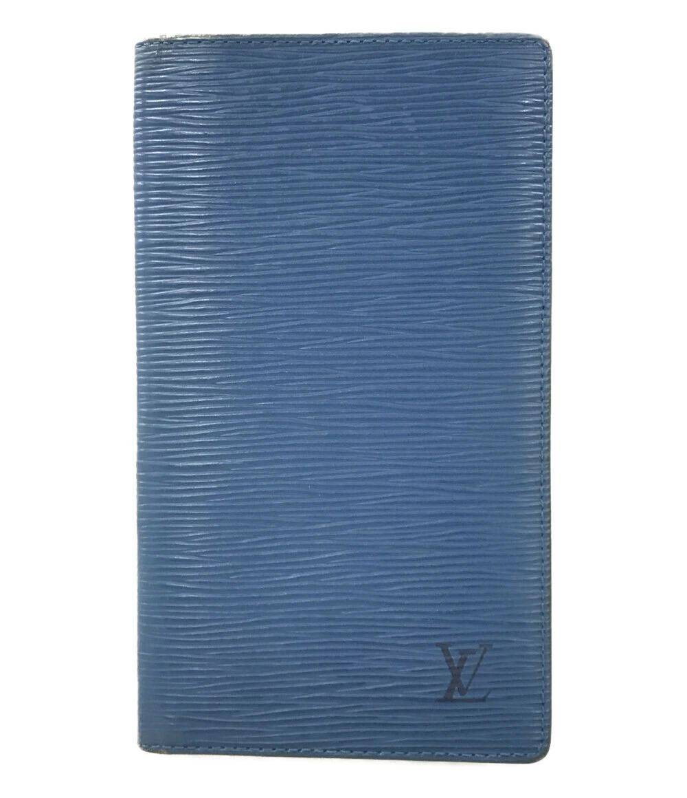Louis Vuitton Long Wallet Portecarte Credit Epi Leather Blue
